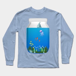 Sea life in a jar - Ocean Long Sleeve T-Shirt